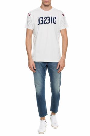 T-shirt with velvet logo, zdjęcie 2 T-shirt with velvet logo od Diesel